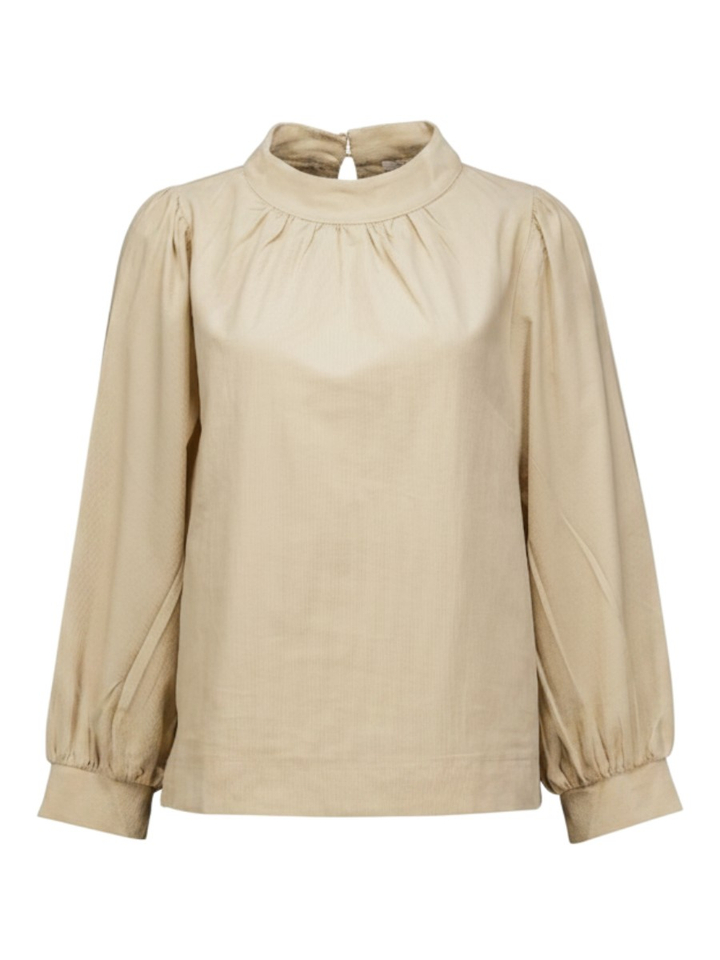 Beige bloes in ribfluweel Diete Senso
