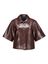 Bordeaux vest met korte mouwen in lederlook Alora Senso 