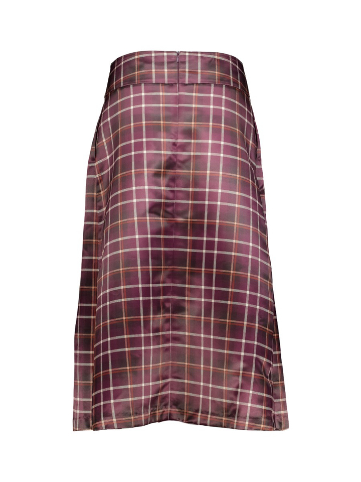 Bordeaux geruiten rok Duxe Senso