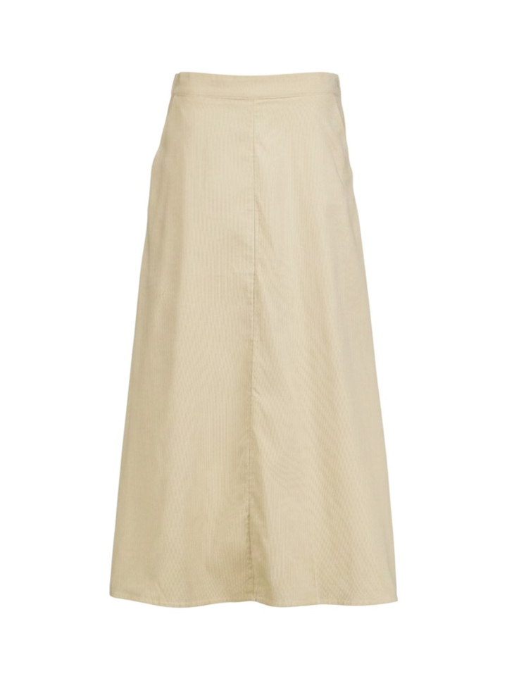 Beige lange rok in ribfluweel Diete Senso 