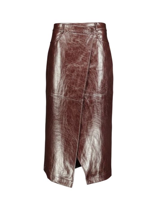Bordeaux lederlook rok Alora Senso