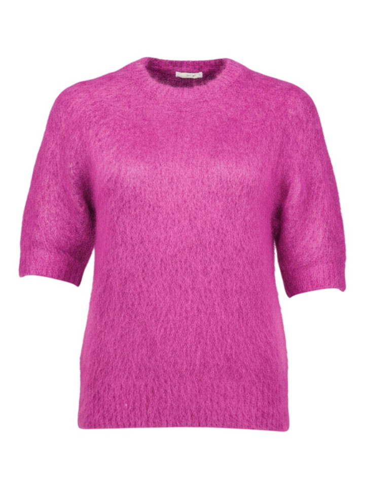 Fuchsia wollen trui korte mouw Zoya Senso