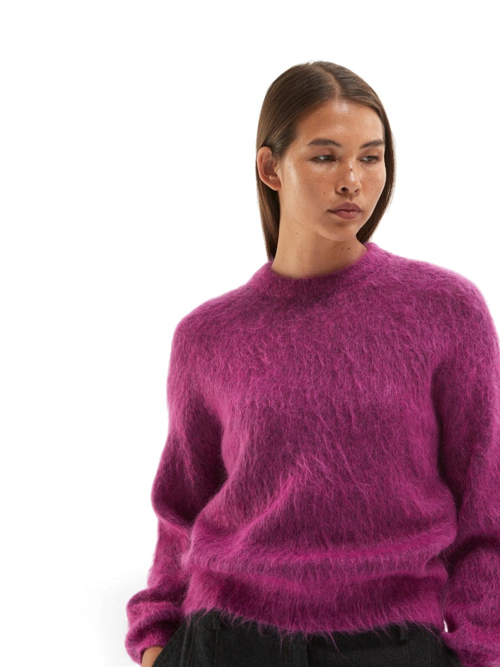 Fuchsia wollen trui korte mouw Zoya Senso