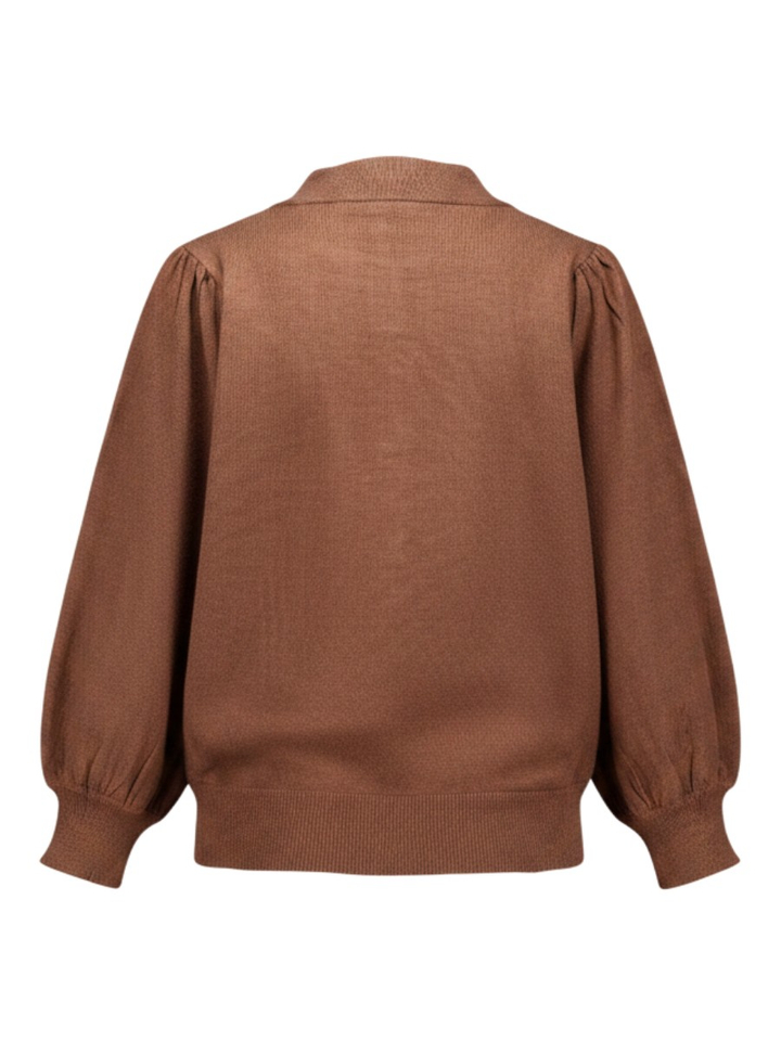 Bruine cardigan met strik detail Reyhan Senso 