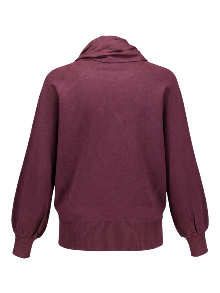 Bordeaux trui met sjaal Reyhan Senso 