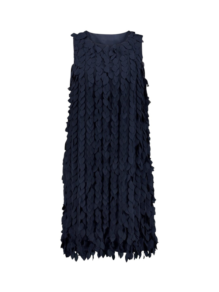 Donkerblauwe jurk met detail Vera Mont 