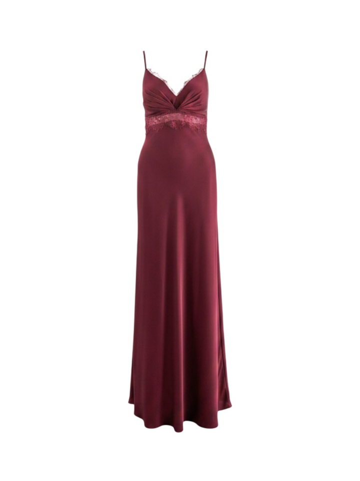 Bordeaux feestelijke maxi-jurk Vera Mont 
