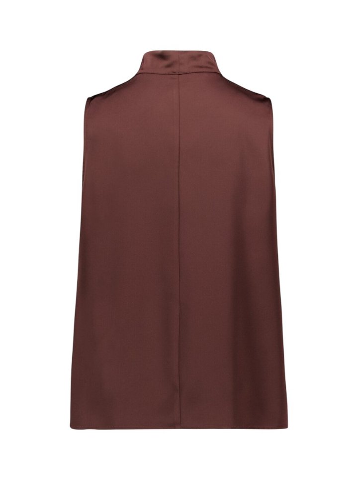 Bruine bloes met strik detail Vera Mont