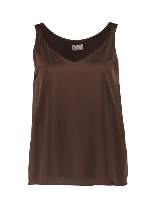 Bruine geklede top Vera Mont