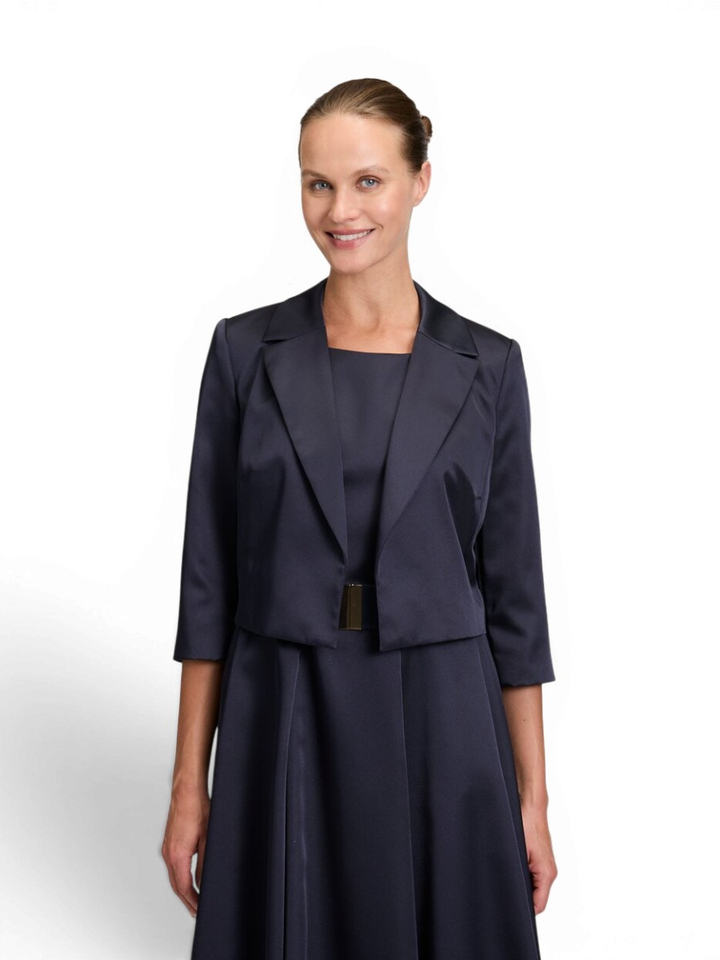 Donkerblauwe geklede vest Vera Mont
