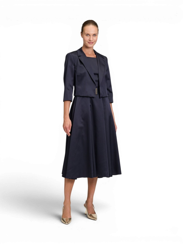 Donkerblauwe geklede vest Vera Mont