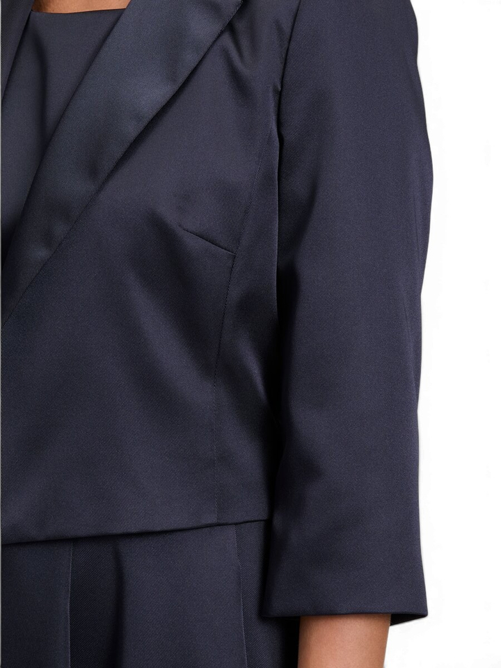 Donkerblauwe geklede vest Vera Mont