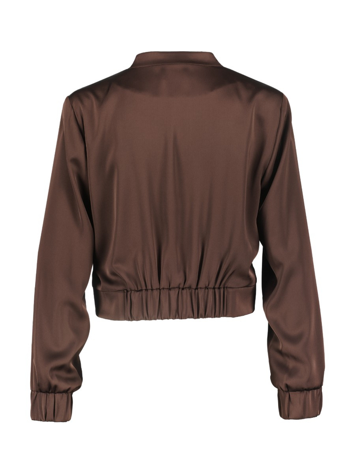 Donkerbruine geklede vest Vera Mont