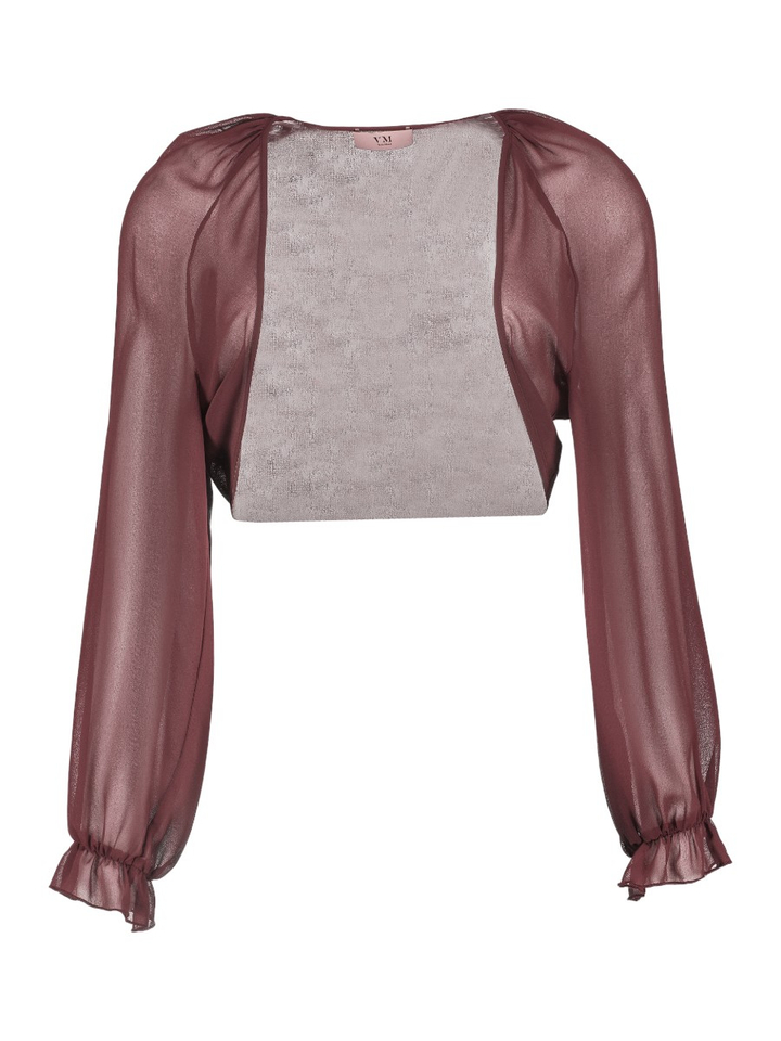 Bordeaux doorzichtige bolero Vera Mont 