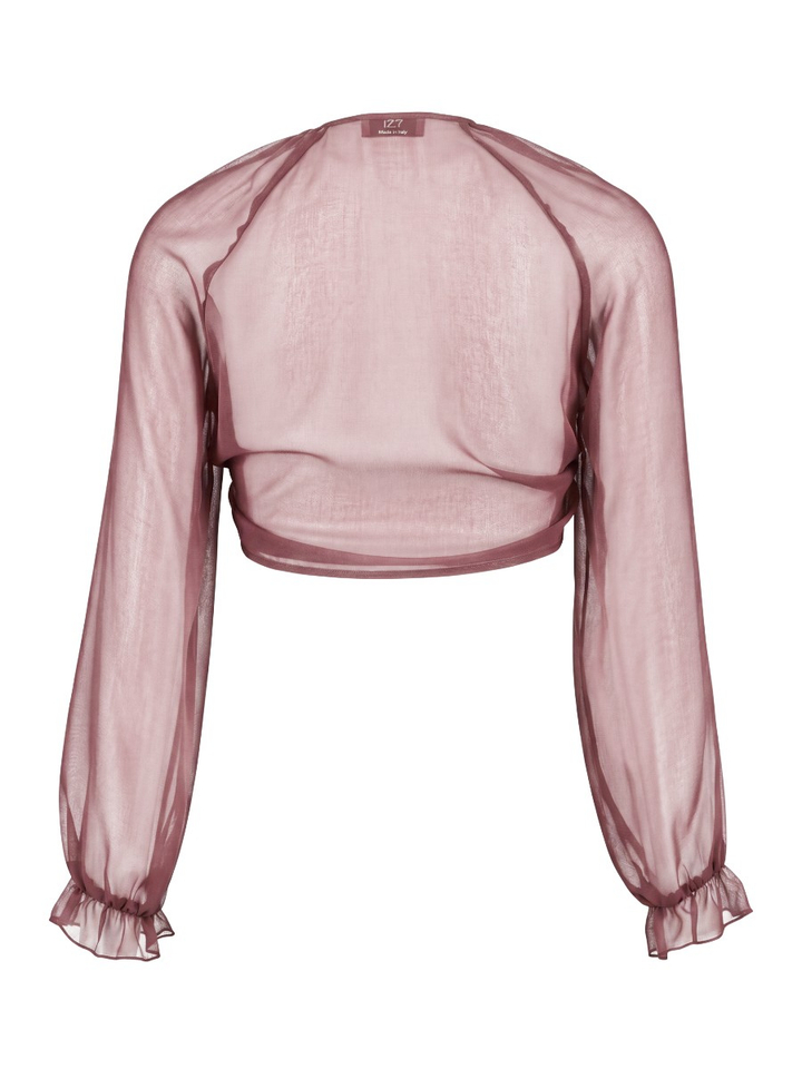 Bordeaux doorzichtige bolero Vera Mont 