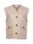 Beige mouwloze wollen gilet Adagio Grace&Mila 