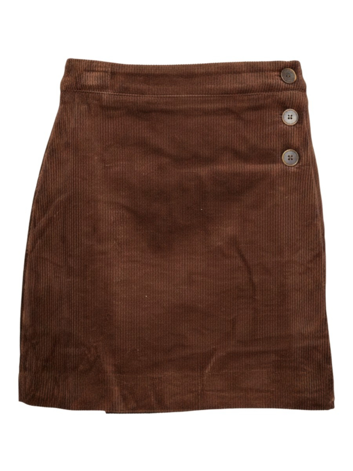 Bruine rok in ribfluweel Grace&Mila