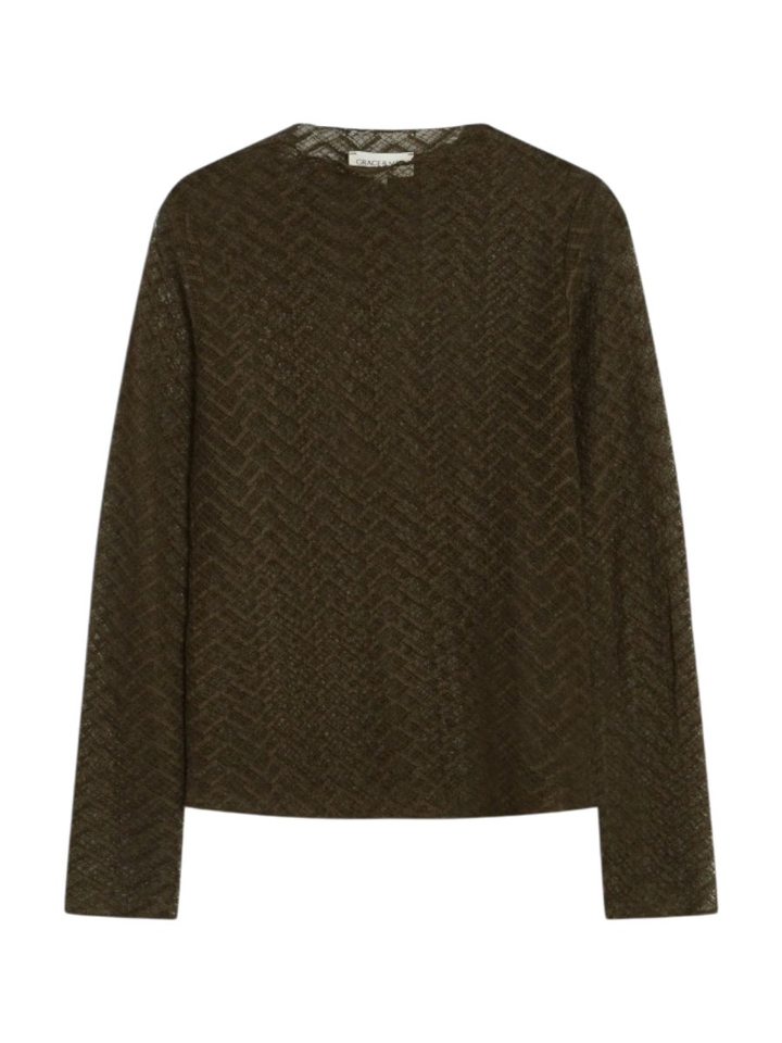 Groene transparante top Aube Grace & Mila 