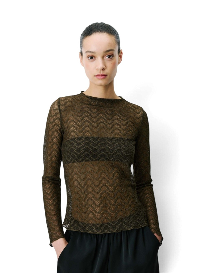 Groene transparante top Aube Grace & Mila 