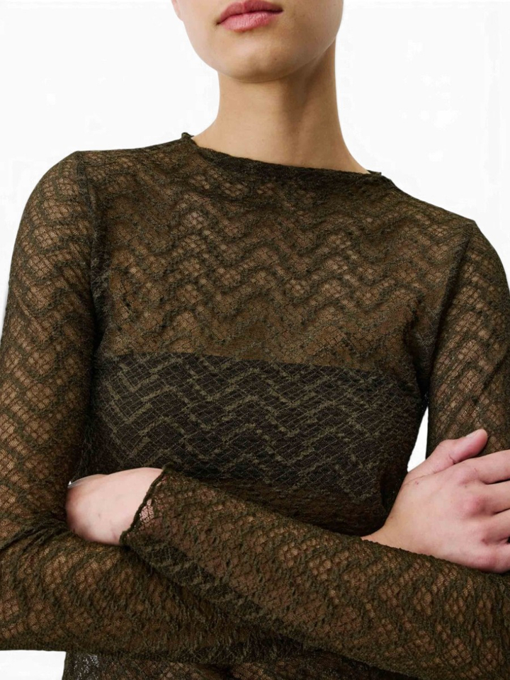Groene transparante top Aube Grace & Mila 
