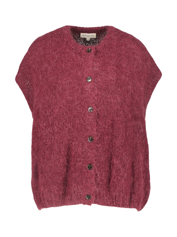 Bordeaux cardigan met knoopsluiting Addison Grace & Mila