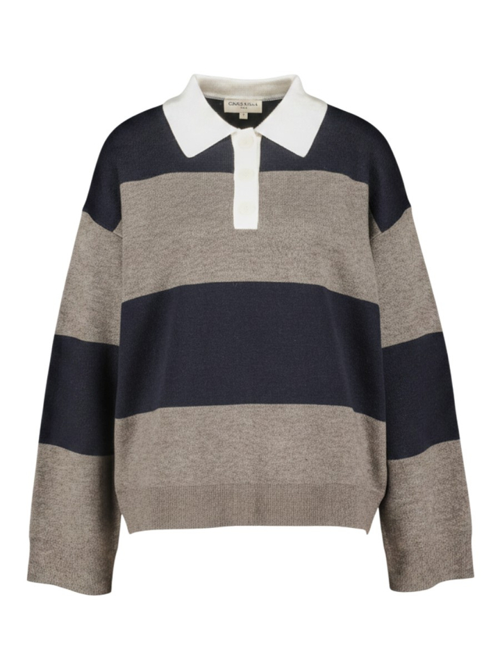 Blauw/ grijs gestreepte polo Astre Grace&Mila