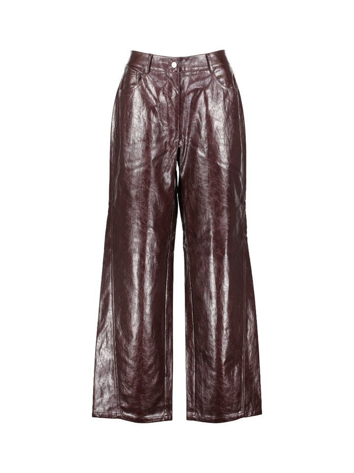 Bordeaux broek in imitatieleer FLOYD Jiji Studio