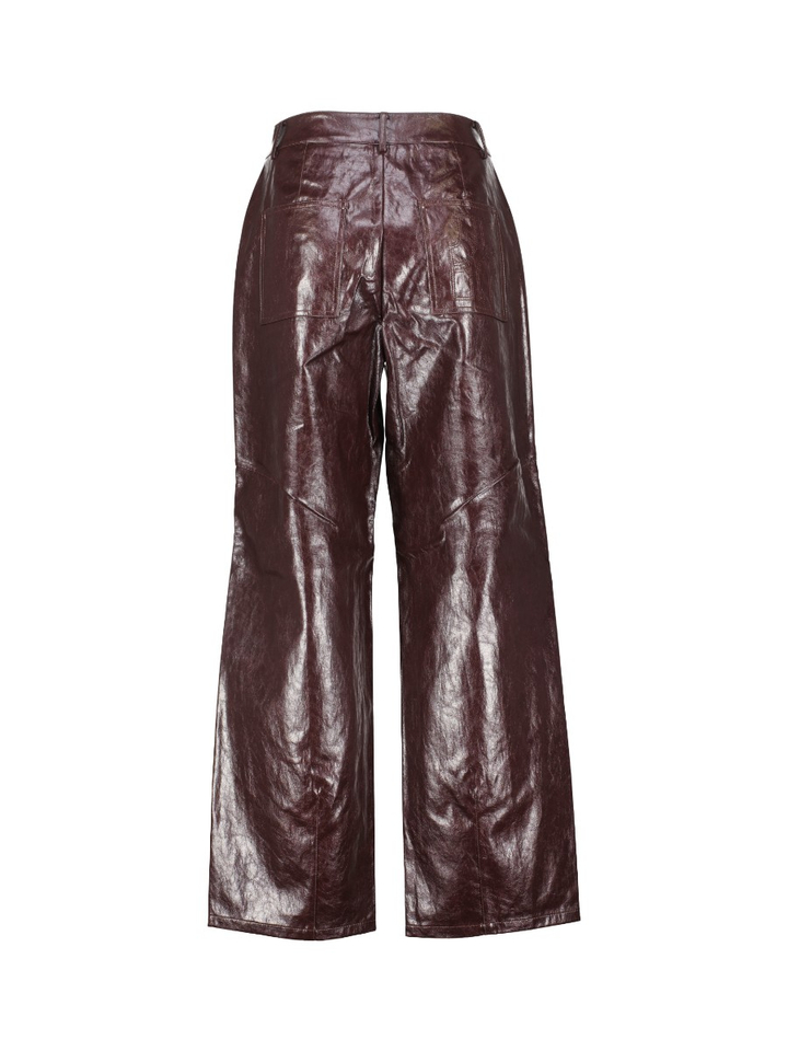 Bordeaux broek in imitatieleer FLOYD Jiji Studio