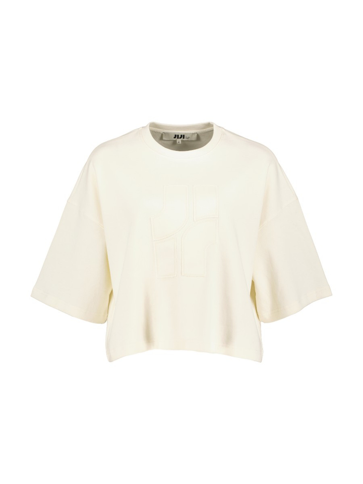 Ecru t-shirt met logo Hayden JIJI Studio