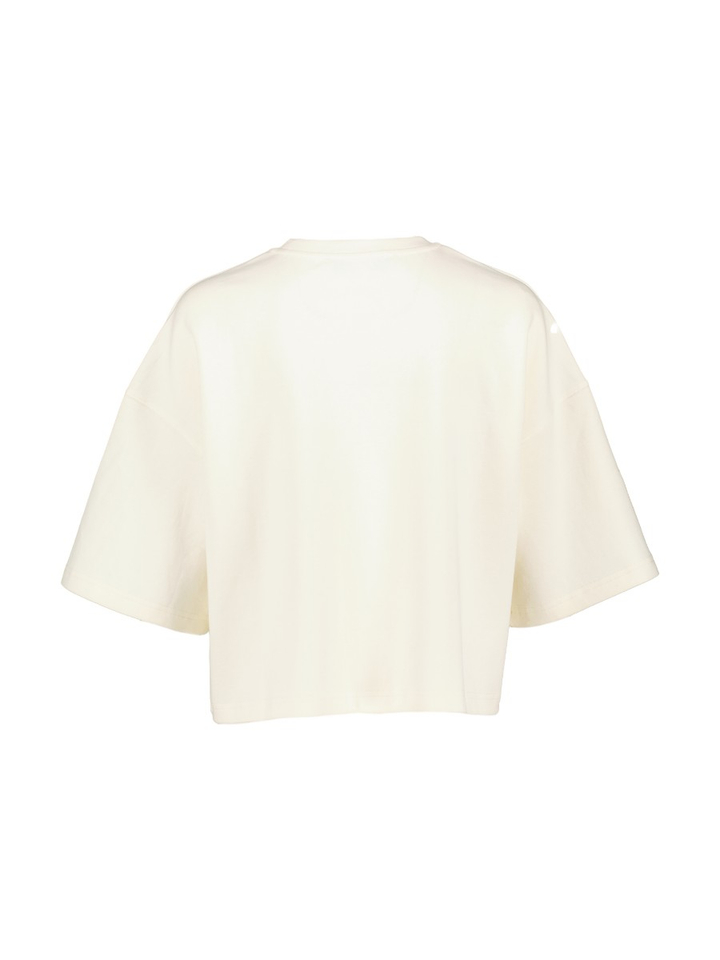 Ecru t-shirt met logo Hayden JIJI Studio