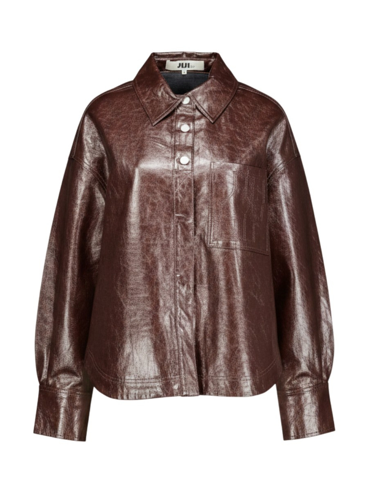 Bordeaux lederlook hemd Elliot JIJI Studio