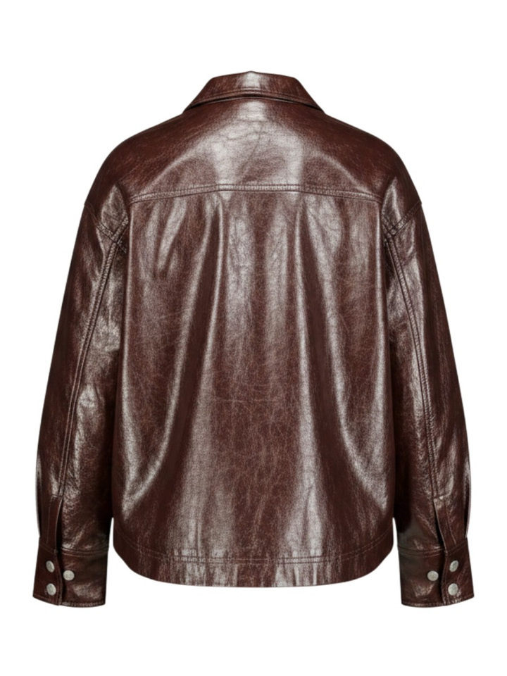 Bordeaux lederlook hemd Elliot JIJI Studio