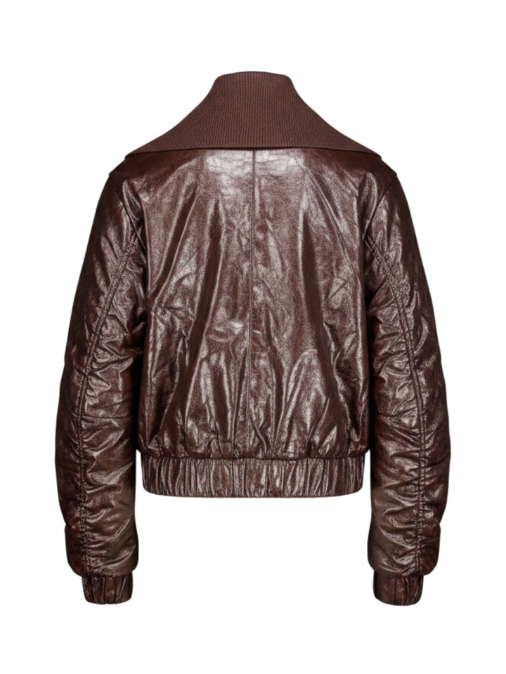 Bordeaux lederlook jas Ezra JIJI Studio