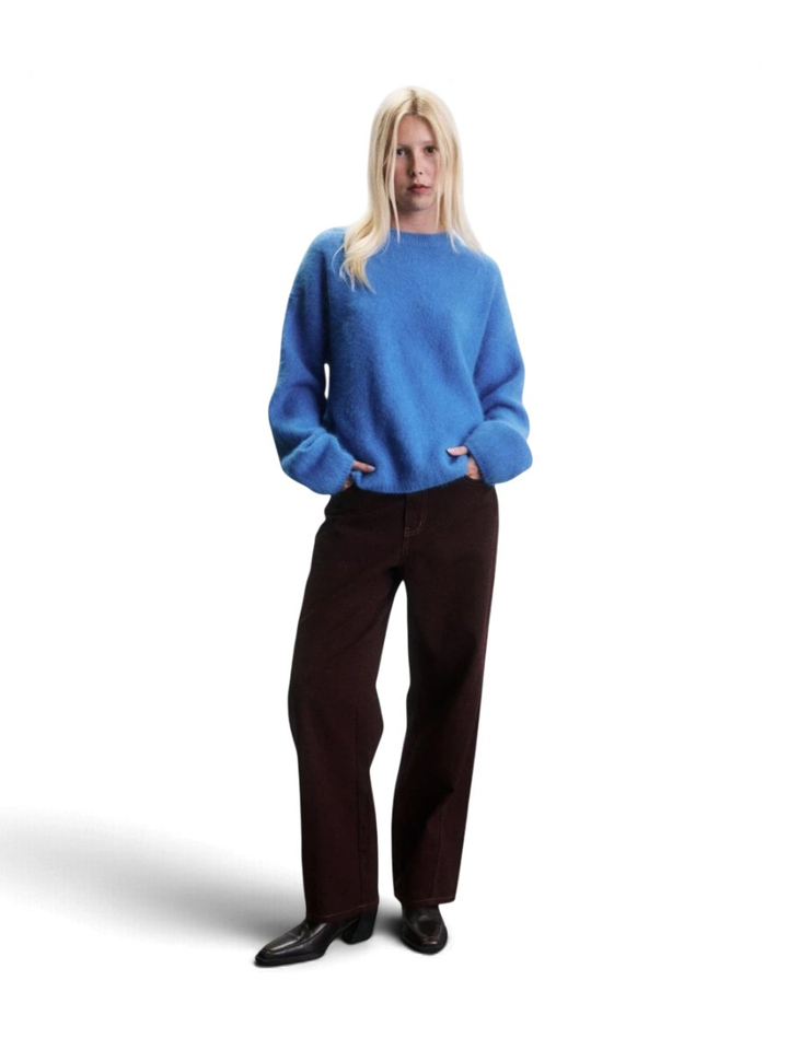 Blauwe sweater met ronde hals Jace Jiji Studio