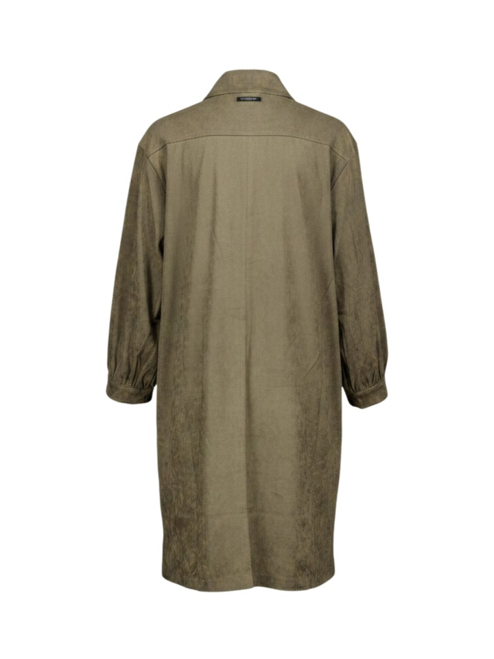 Kaki groene jurk in suede Liria Atmos 