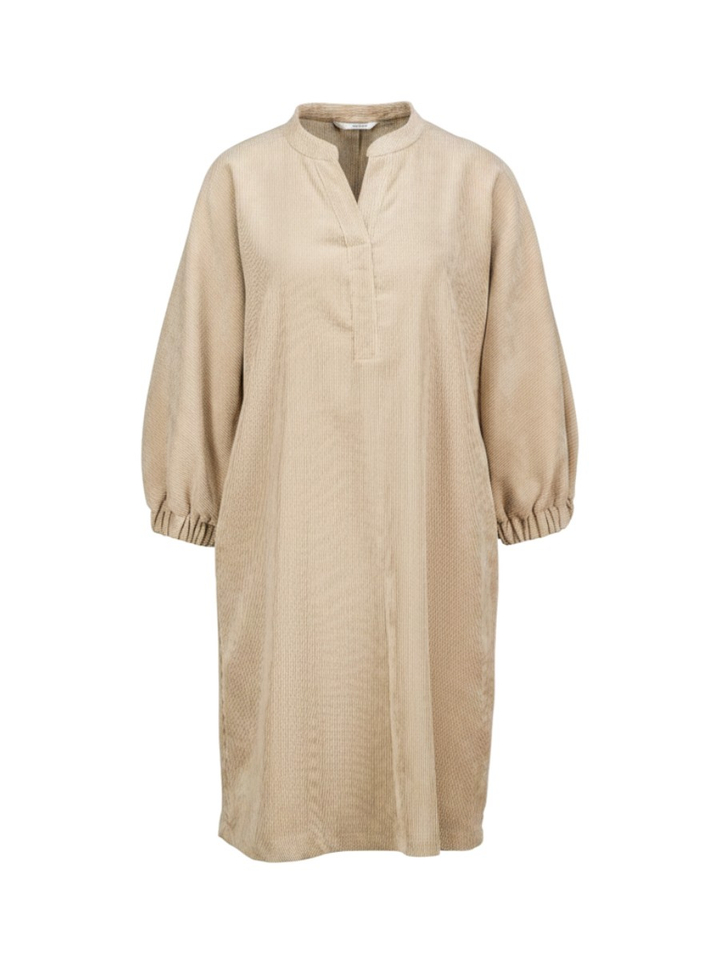 Beige ribfluwelen jurk Millep Atmos
