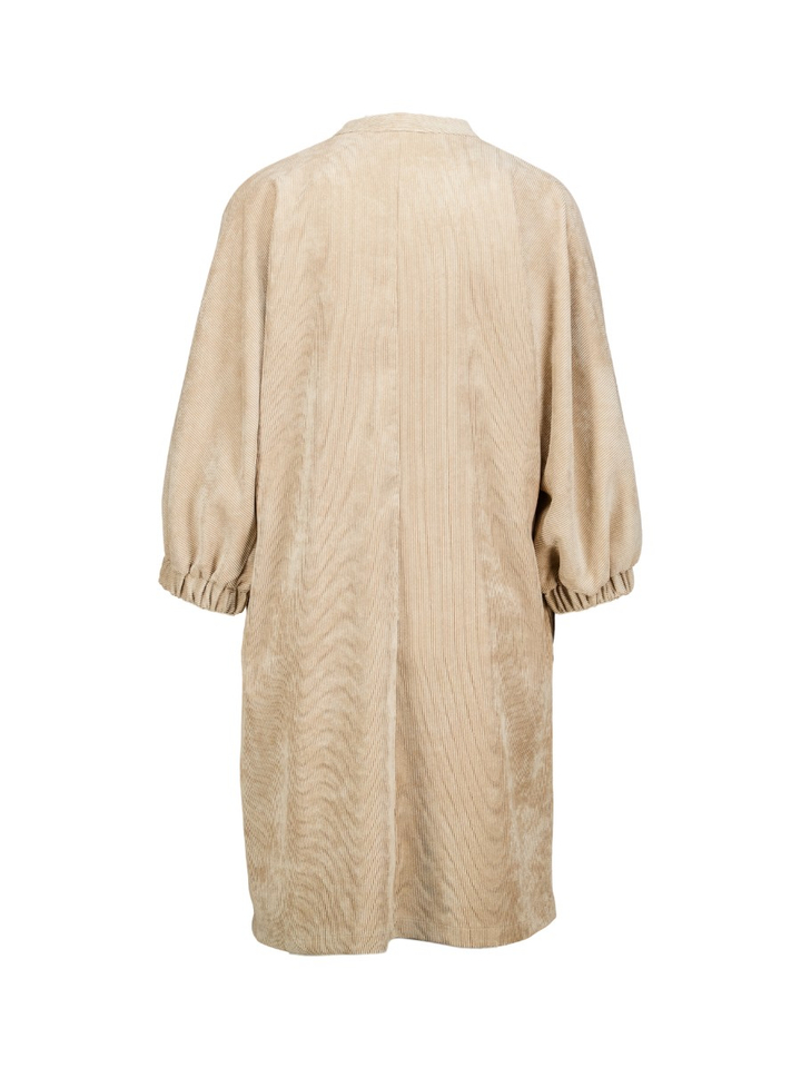 Beige ribfluwelen jurk Millep Atmos