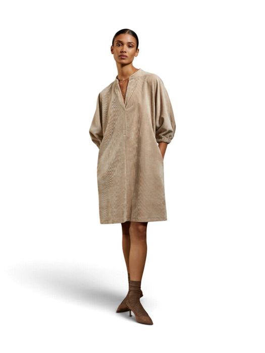 Beige ribfluwelen jurk Millep Atmos