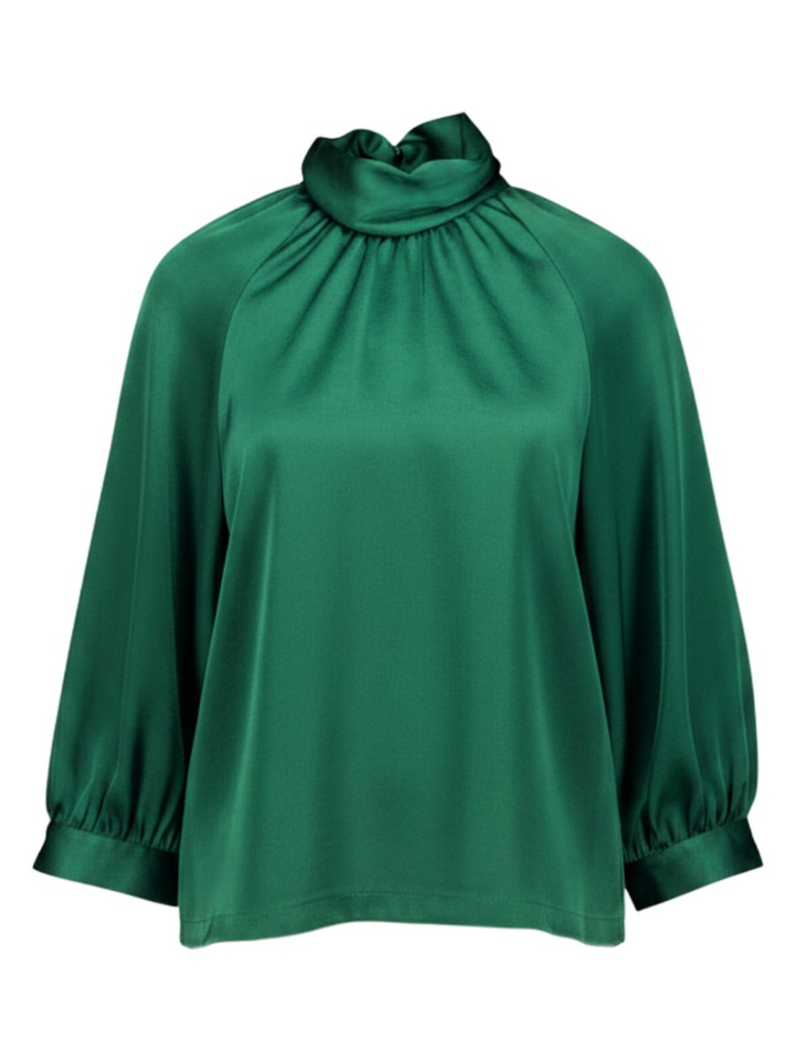 Donkergroene elegante blouse Inda Atmos