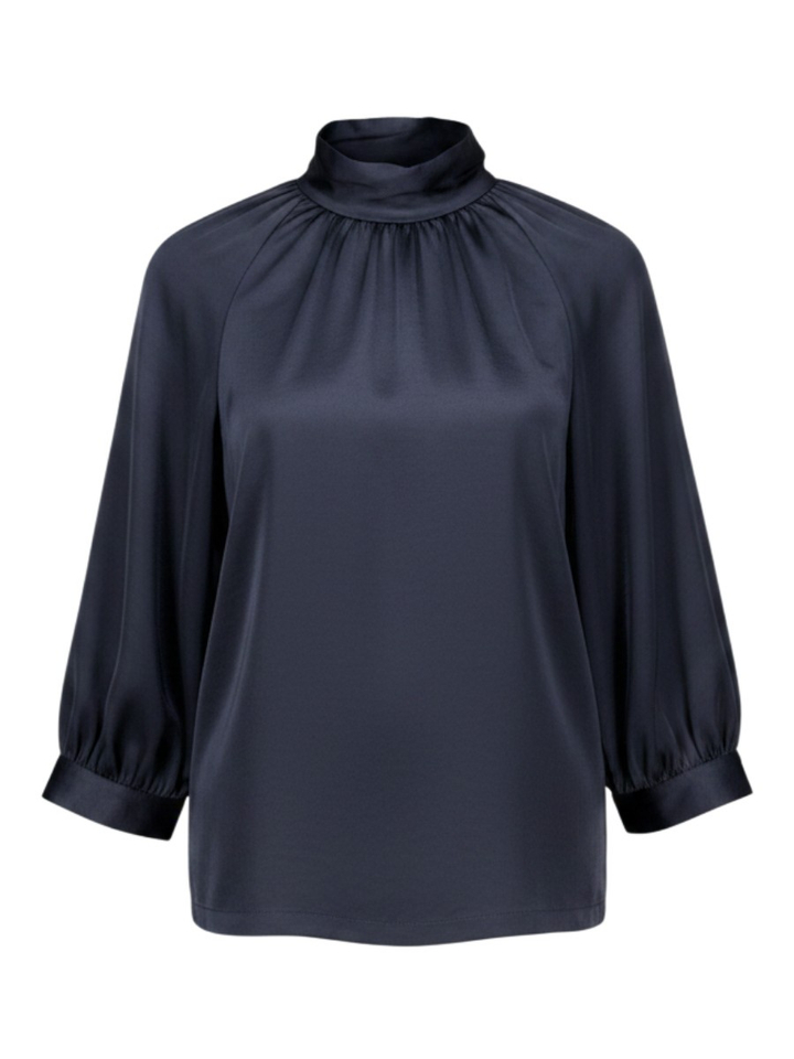 Donkerblauwe elegante blouse Inda Atmos