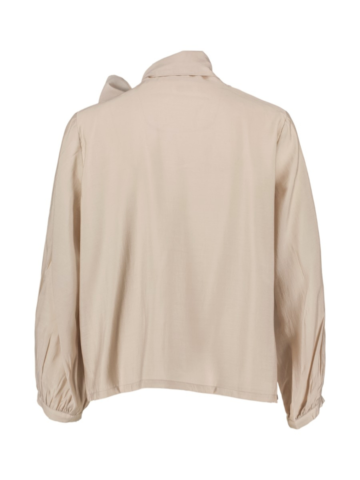 Beige bloes met strik detail Vesper Atmos