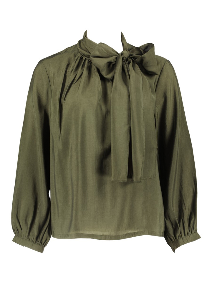 Groene bloes met strik detail Vesper Atmos