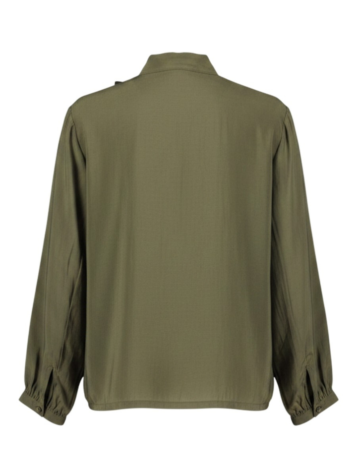 Groene bloes met strik detail Vesper Atmos