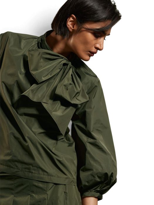 Groene bloes met strik detail Vesper Atmos