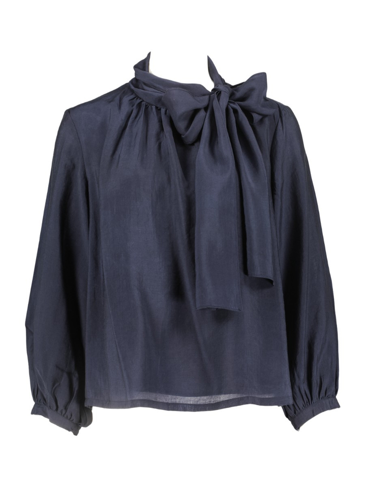 Blauwe bloes met strik detail Vesper Atmos