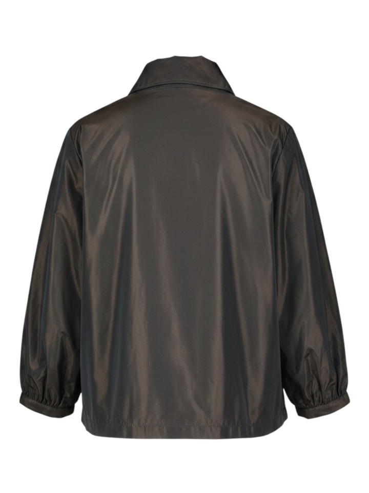 Donkerbruine blouse met strik Atmos 
