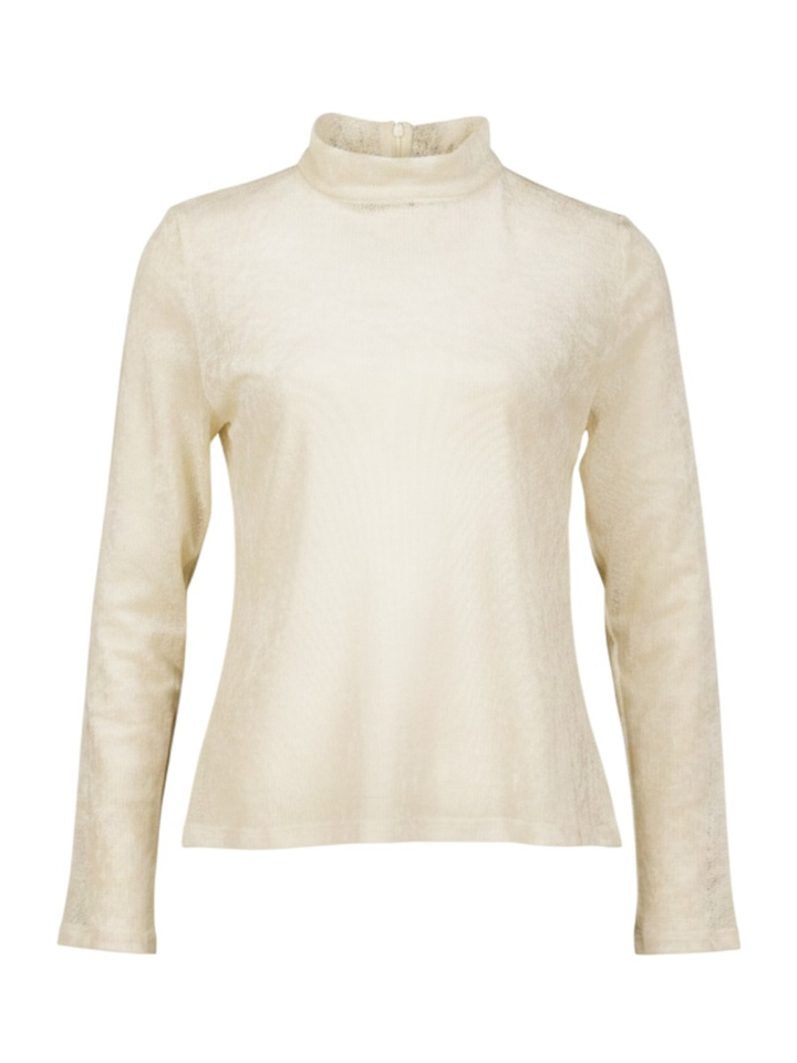 Witte transparante t-shirt met lange mouwen Melz Atmos