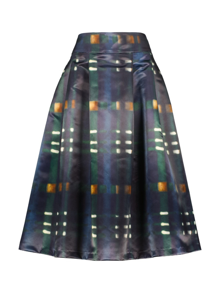 Multi-color glanzende rok met print Huxly Atmos 