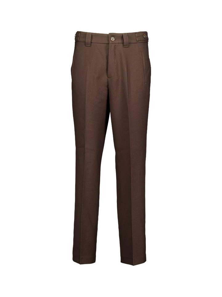 Donkerbruine geklede broek May Zigarette Rosner
