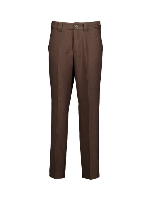 Donkerbruine geklede broek May Zigarette Rosner